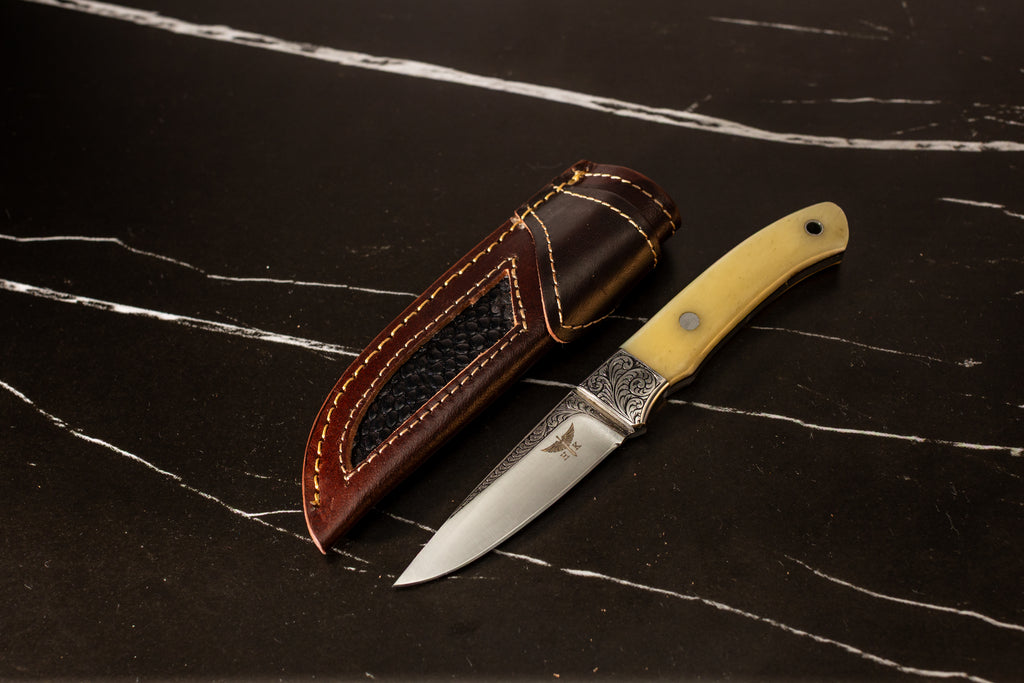 HTK15 - WE4 - Engraved 440C Knife - HomeTown Knives