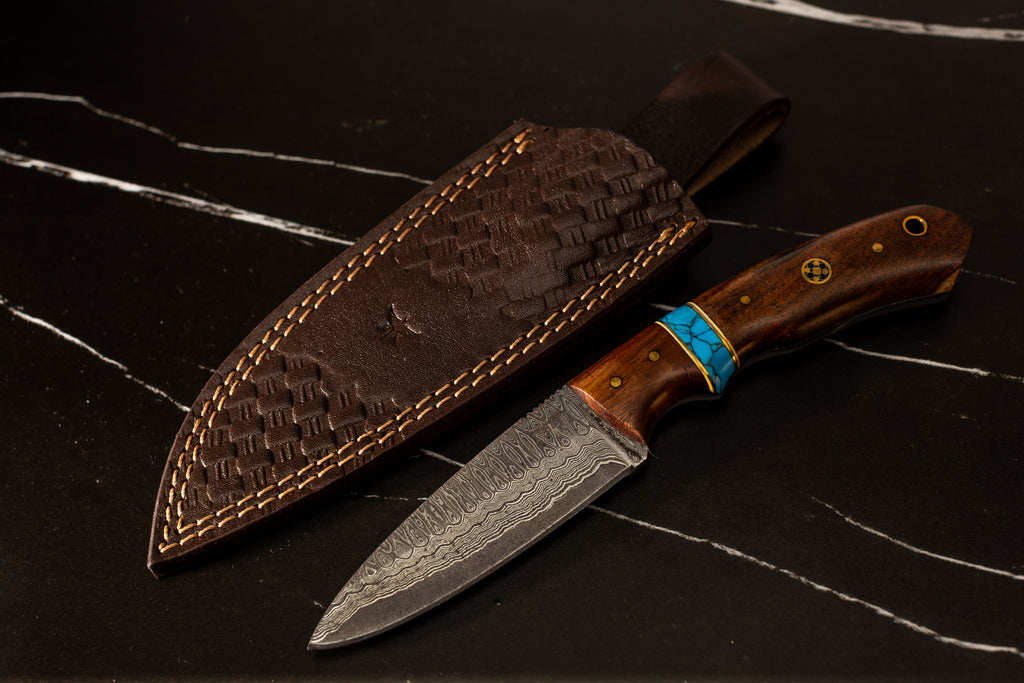 HTK32 - LSNT4 - Rosewood Curved Drop Point