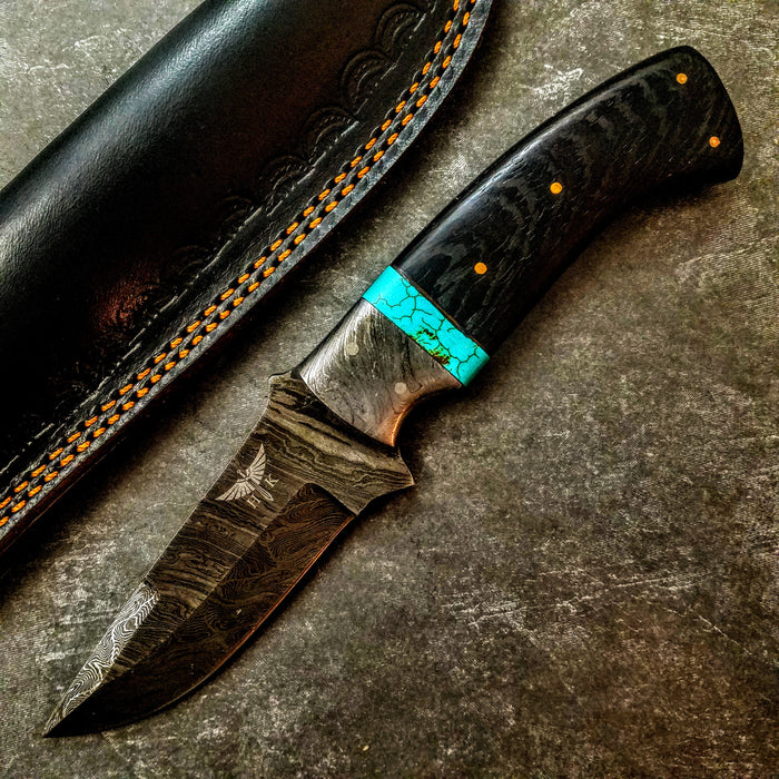 HTS-422 Wenge Turquoise Skinner - HomeTown Knives