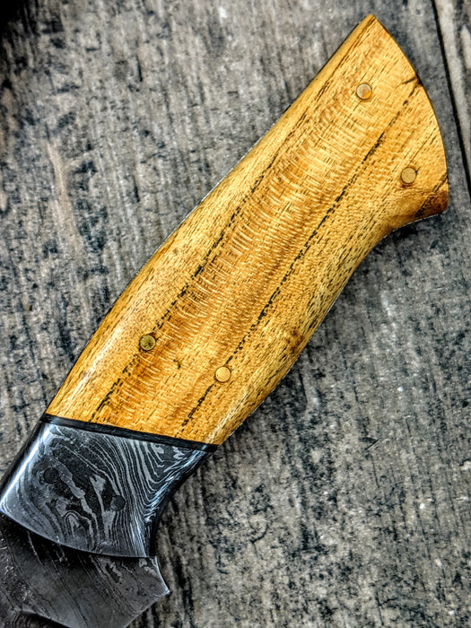 HTS-520 Himalayan Wood Damascus Skinner // Hunting // Skinning // Camping // Functional Beauty