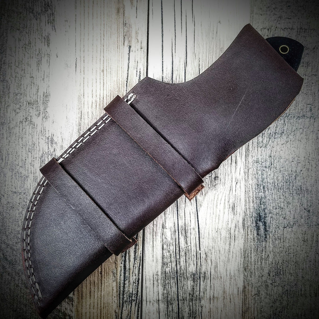 HTS-2 Wide SANMAI Damascus Tracker Blk / Handmade / Custom / Forged  / High Polished / Micarta handle/ Survival Tool / Bushcraft / Field - HomeTown Knives