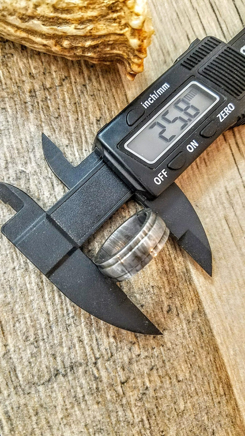 HTRNG 2 - Damascus Ring : Forged & Hand Crafted  - Square Slotted Sides