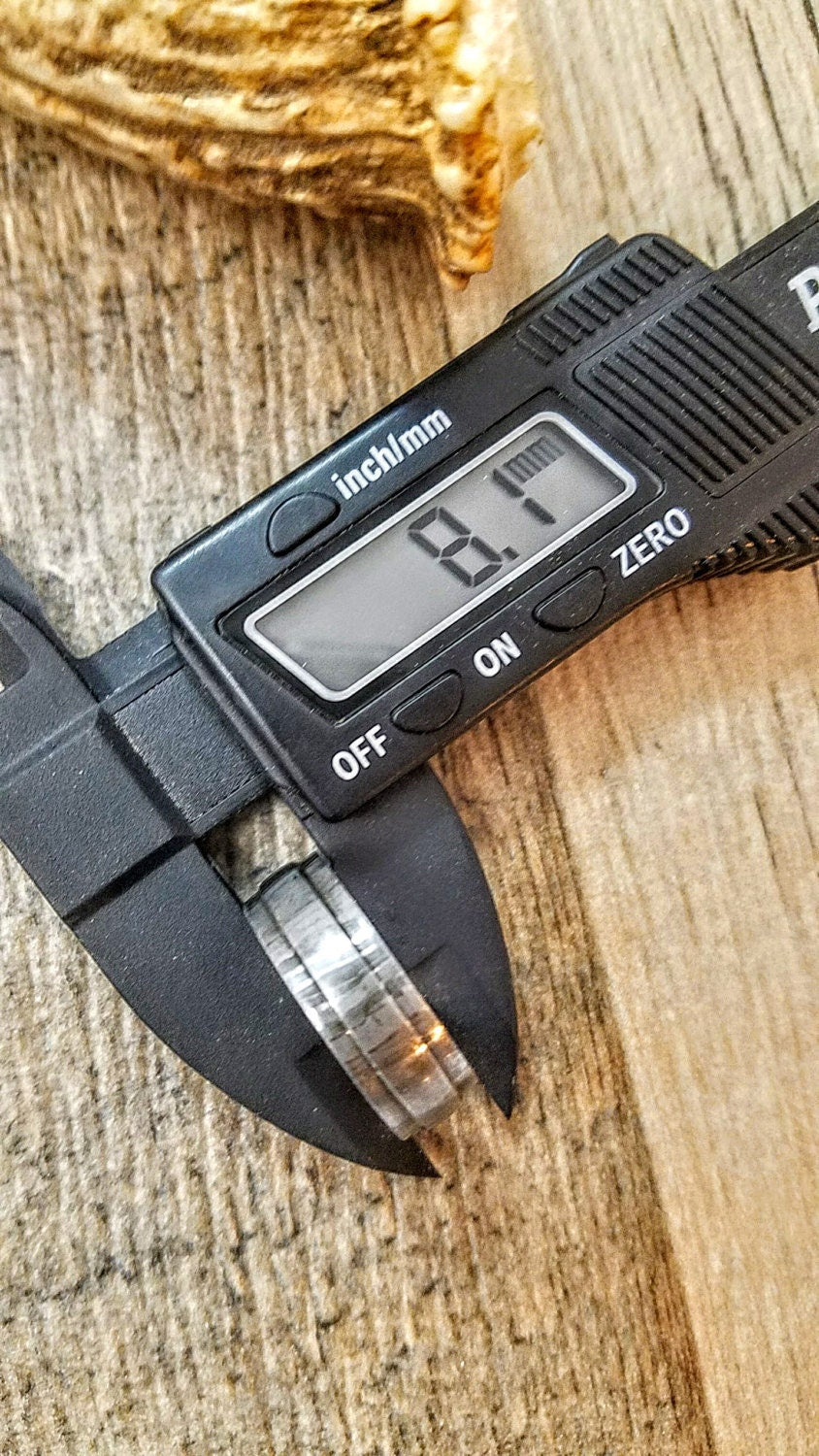 HTRNG 2 - Damascus Ring : Forged & Hand Crafted  - Square Slotted Sides