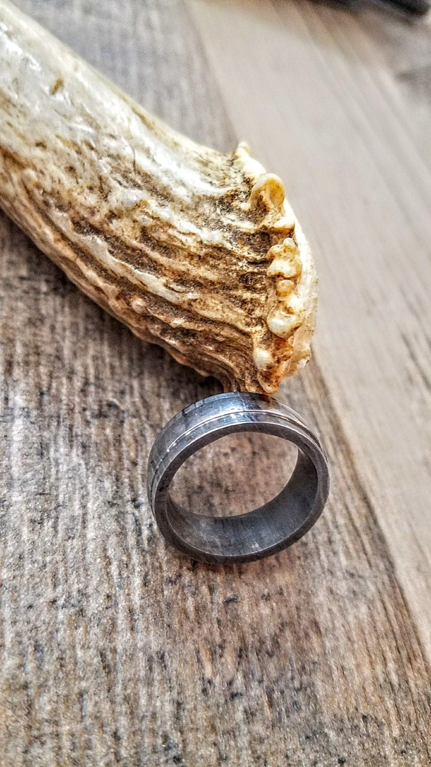 HTRNG 2 - Damascus Ring : Forged & Hand Crafted  - Square Slotted Sides