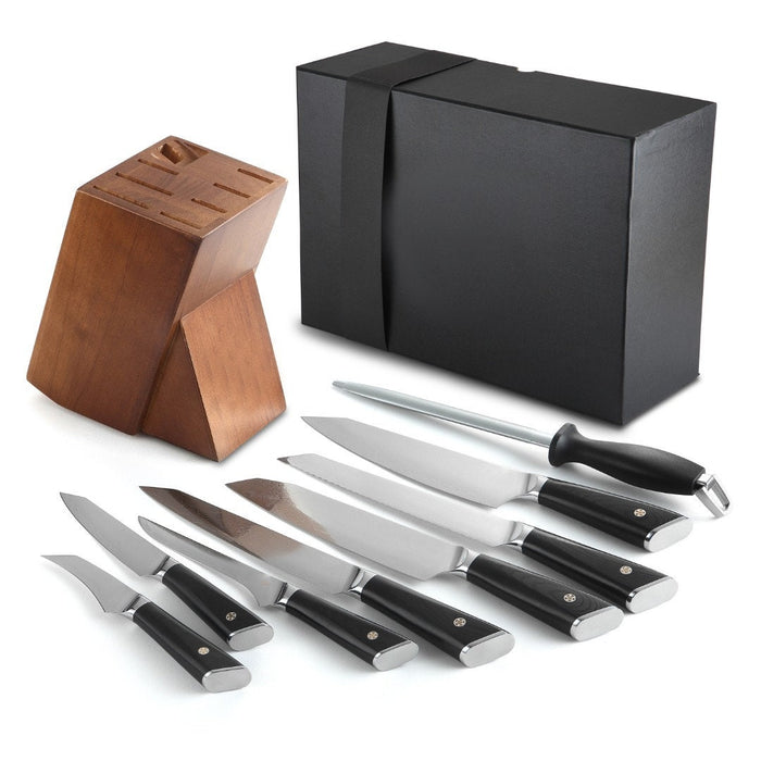 HTC-17 || VG10 Damascus Knife set || Bamboo Box || Stainless Damascus|| Professional  Chef Knife Set || Quality