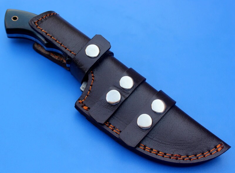 HT-14  Damascus Knife custom handmade Tracker / Micarta handle