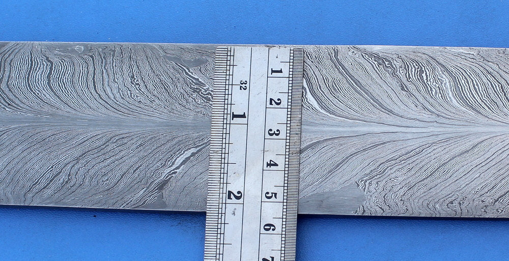 HTk-193 custom handmade Damascus Steel Billet / Great quality . Feather pattern - HomeTown Knives