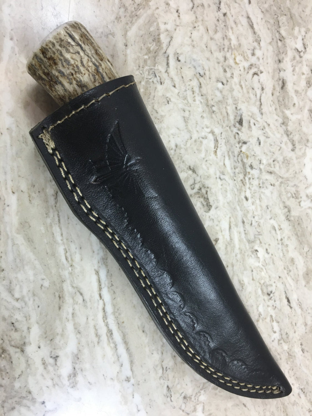 HTKVN-51  Damascus Skinner Custom handmade Knife / Whitetail Stag / Twist Pattern / Great quality / Camping / Hunting / Turquoise - HomeTown Knives