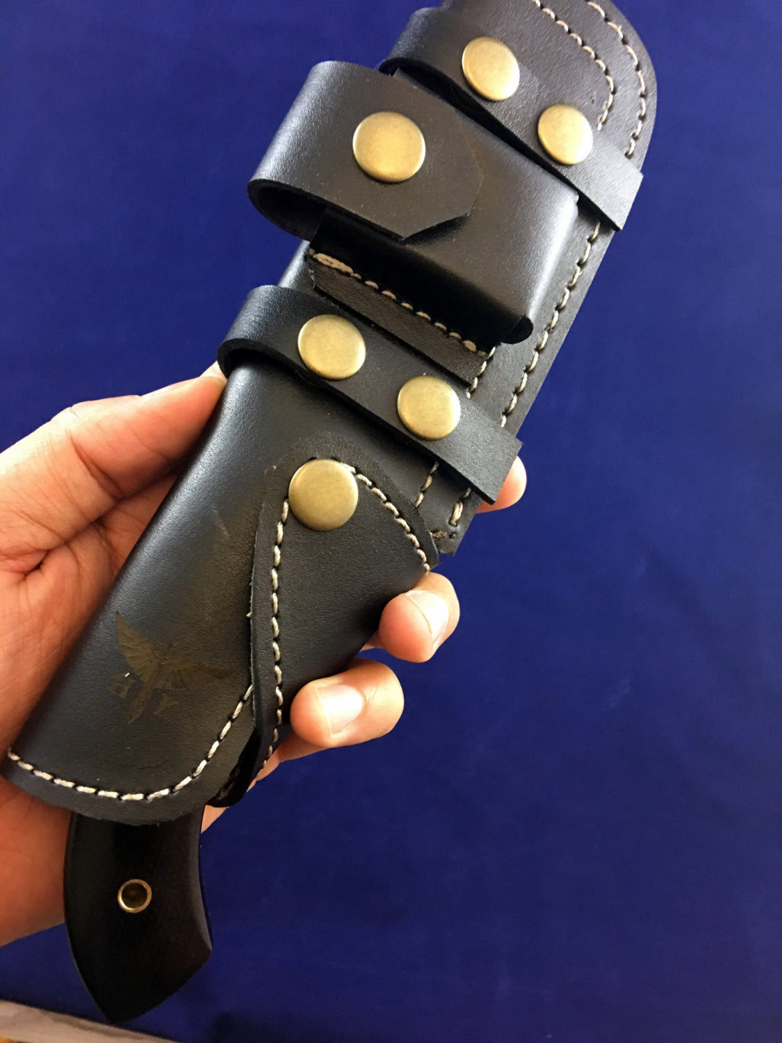 HTN 14 Damascus knife / Tracker / Hand Made / Custom / Forged Damascus / High Polished / Micarta handle/ Survival Tool / Bushcraft / Field - HomeTown Knives